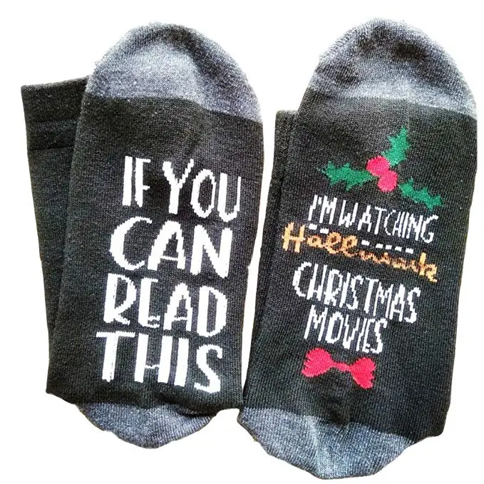 2019 Christmas Black Epous, новинка года, носки не беспокоить, забавные Игровые Носки, нескользящие носки с подушками, подарок для мужчин - Цвет: 2019 Christmas Black