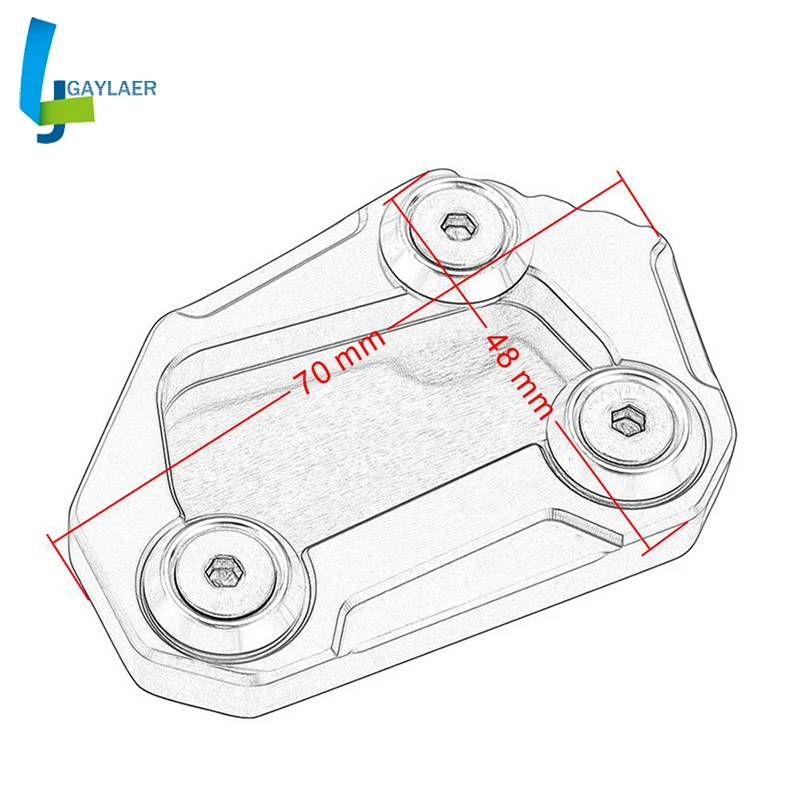 

Motorcycle CNC Aluminum Side Stand Enlarger Kickstand Enlarge Plate For BMW S1000R HP4 2014 2015 2016 2016