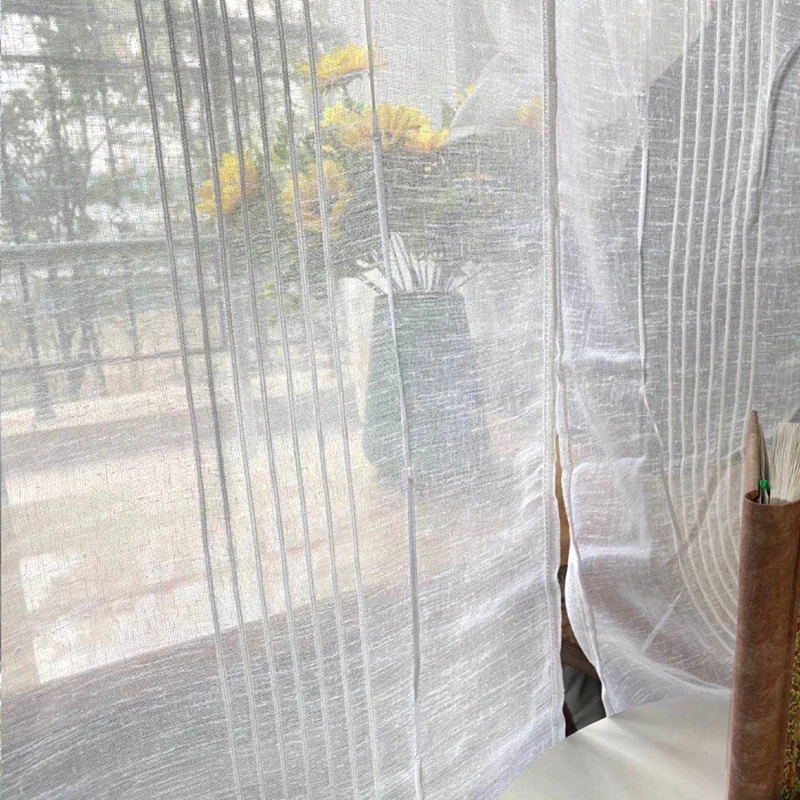 Корейская льняная штора для поднятия двери занавеска кухни ванной комнаты белая