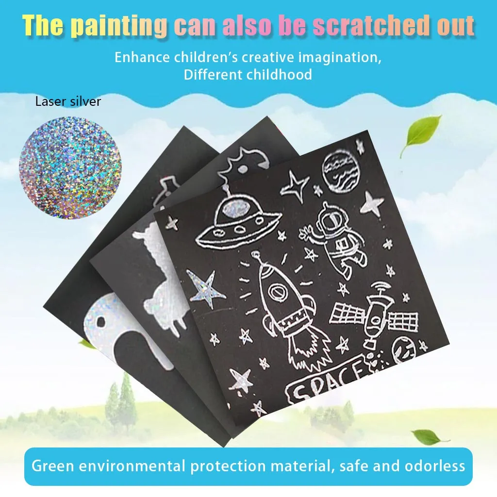 Набор для заметок каракули с голографической радужной бумагой 100 2 стилуса