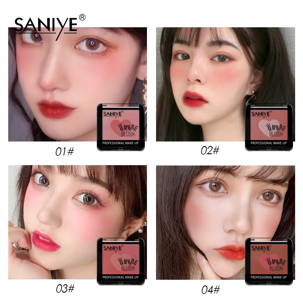 SANIYE профессиональная палитра румян для лица 4 цветов минеральная пигментная