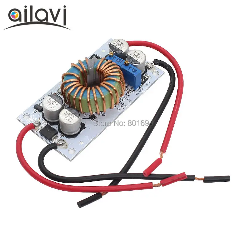 Регулируемый повышающий преобразователь постоянного тока 9 ~ 48 В до 10 50 в А модуль