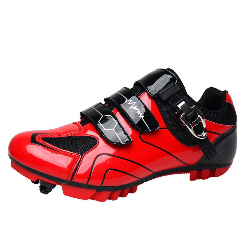 

Bike Men's Professional Outdoor Self-Locking Mountain Sports Shoes Road Women's Breathable Pu Upper Spring Single Button