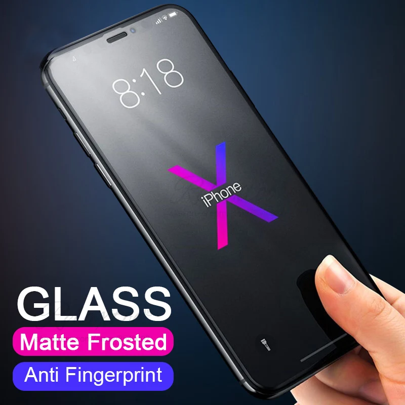 Матовое закаленное стекло без отпечатков пальцев для X XS Max XR защитная пленка