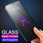 Матовое закаленное стекло без отпечатков пальцев для X XS Max XR, защитная пленка для экрана, матовое стекло для iPhone 7, 8, 6 Plus, s, защитная пленка