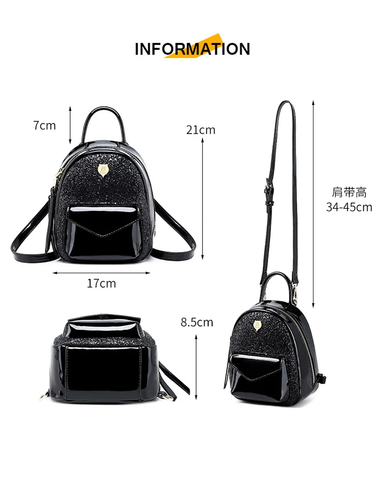 FULANPERS мелкие блестки рюкзаки для женщин 2020 дизайнерский черный женский рюкзак