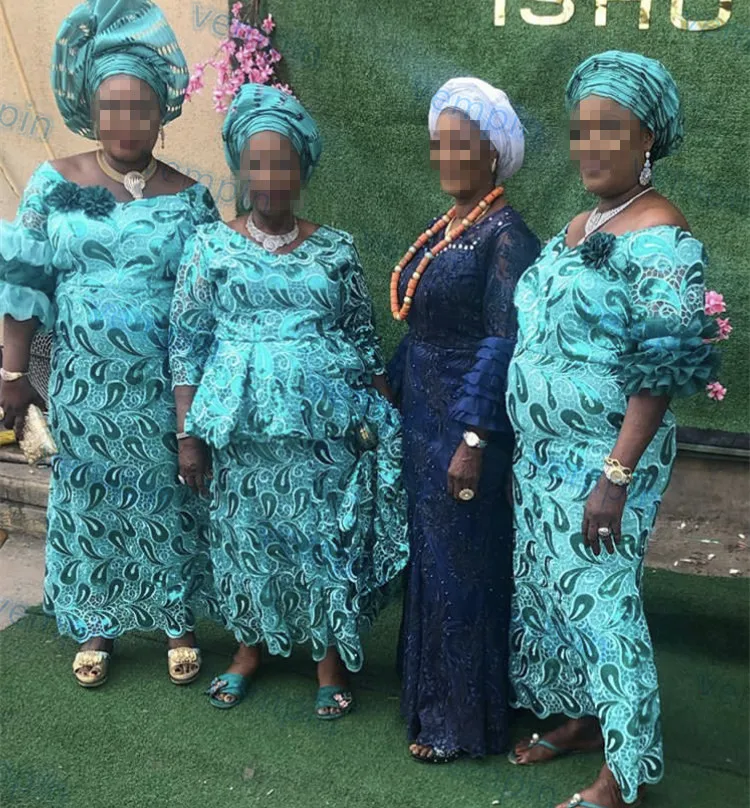 Африканская кружевная ткань с блестками Высококачественная нигерийская