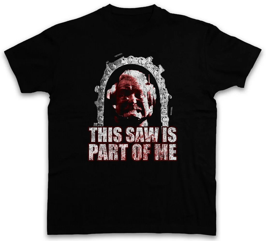 

BUZZSAW Tops Tee T Shirt Running Chainsaw Man This Saw Is Part Of Me Schwarzenegger Casual Plus Size T-Shirt