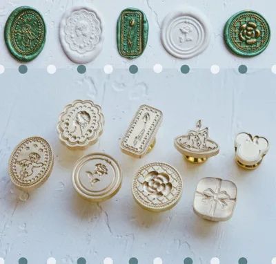 Восковое уплотнение Медная головка винтажные инструменты для запечатывания