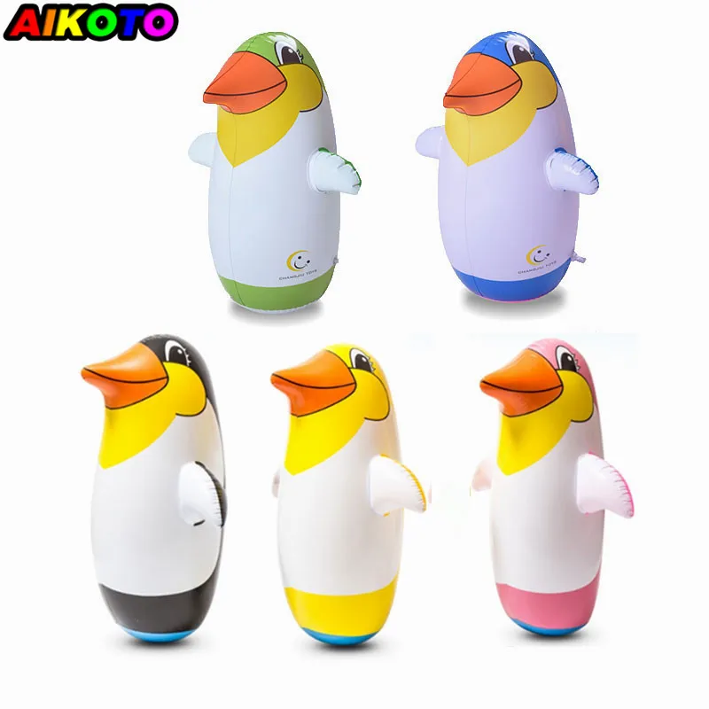 1piece Outdoor Fun Sports Random color 22&amp36&amp45&amp70cm Inflatable Penguin Toy Soft Plastic Tumbler For Children | Игрушки и хобби