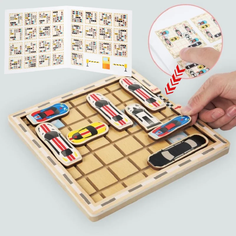 Деревянная машинка-пазл настольная игра игрушки для детей логическая