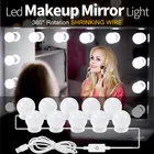 Светодиодный макияж зеркало светильник лампочки Голливуд косметическое светильник s Плавная тусклая настенный светильник 261014 лампы Комплект для туалетного столика