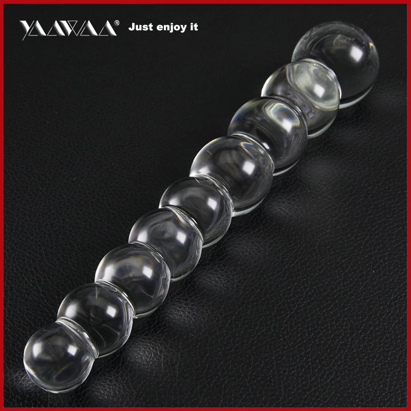 Стеклянный фаллоимитатор для пениса с имитацией пирекса Хрустальные анальные