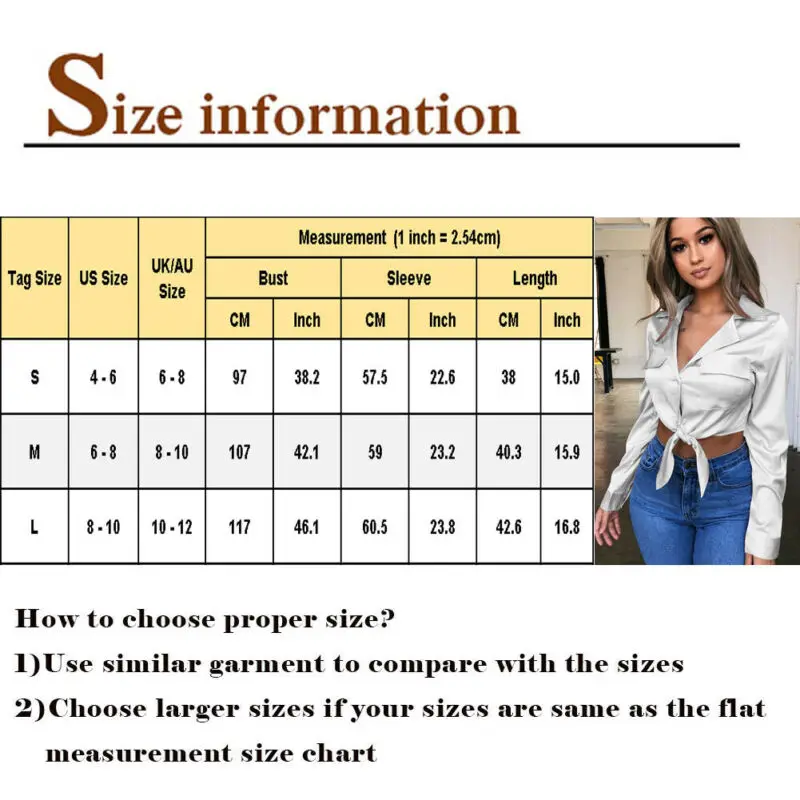 hirigin Women Lady Satin Silk Lace-up Bow Knot Bouses Crop Tops Ladies Full Sleeve Deep V Neck Shirts Solid Sexy Blouse  Женская