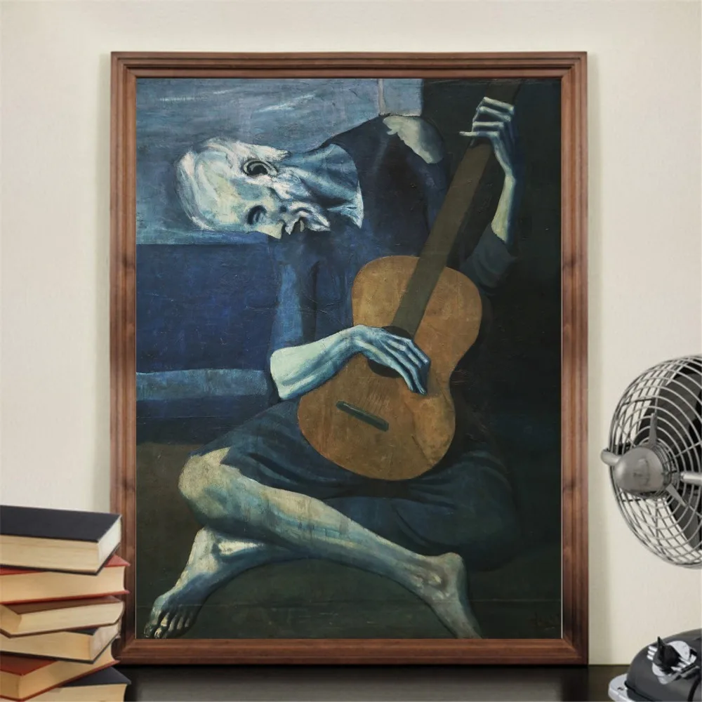 

The Old Guitarist By Pablo Picasso Posters And Prints Canvas Painting Wall Pictures For Living Room Decoration Home Decor Quadro