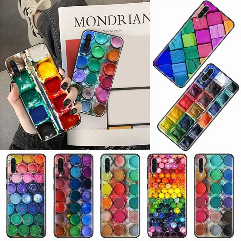 

Watercolors Set Palette Painting Box Phone Case For Samsung galaxy A S note 10 7 8 9 20 30 31 40 50 51 70 71 21 s ultra plus