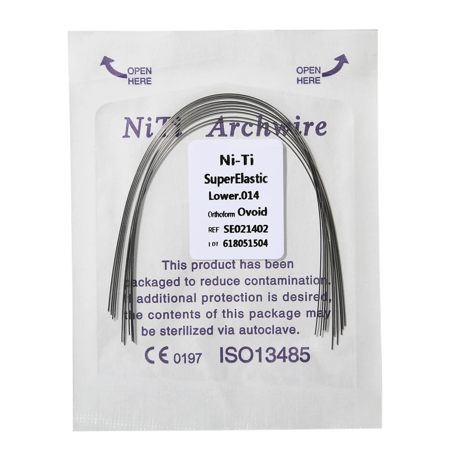 200pcs/20Packs Orthodontic Dental Super Elastic Oval Form Niti Round dental   Arch Wire upper 10pack + lower 10 pack .