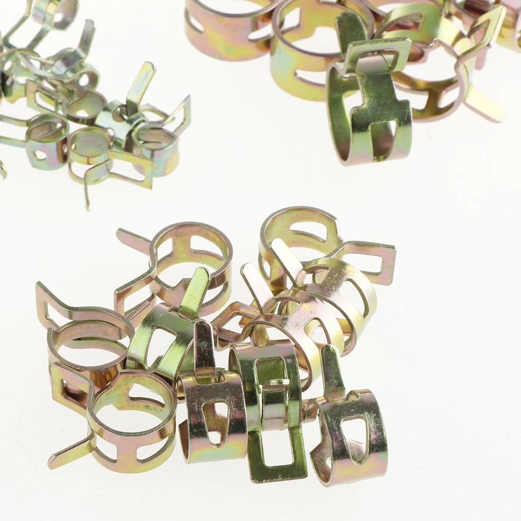 

60pcs Spring Band Type Action Fuel / Silicone Vacuum Hose Pipe Clamp Low Pressure Air Clip Clamp 6mm-15mm