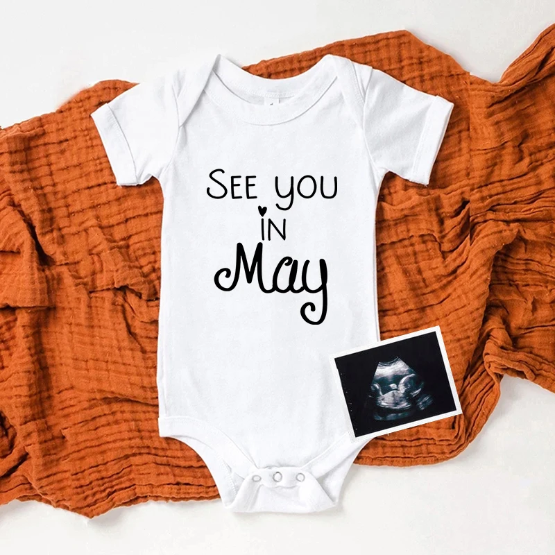 Боди для новорожденных с надписью See You In May 2022 |