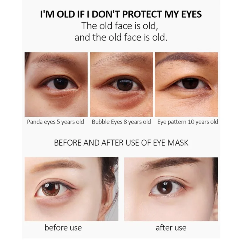 

60-Pack Eye Masks Seaweed Green Algae Eye Patches Dark Circle Hydrating Eye Pad Anti-Wrinkles Nourishing Deep Eyes Care