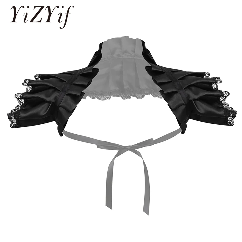 

Steampunk Pirate Collar Victorian Fake Collar Ruffled Shrug Shawl Bolero Collar Halloween Pirate Cosplay Costume Accessories