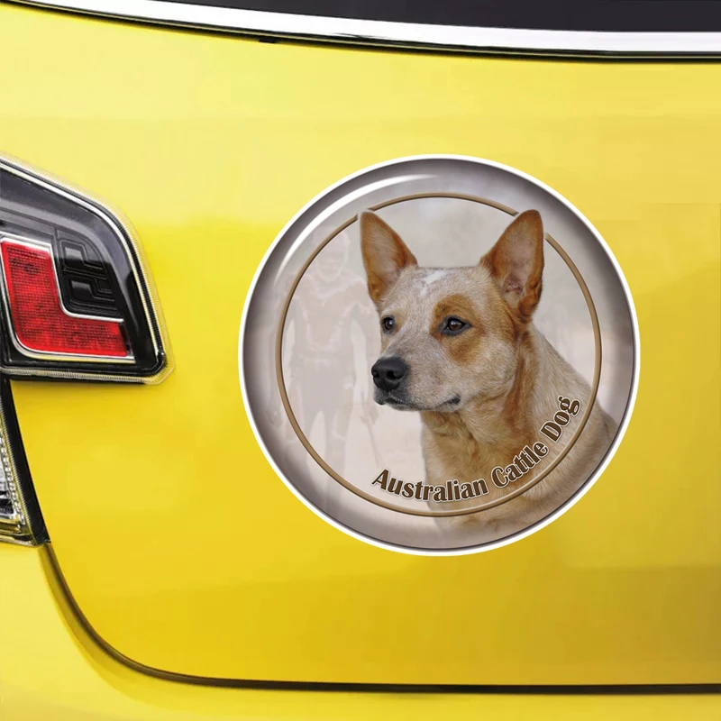 Печатный самоклеющийся наклейки на авто Австралийская пастушья собака водонепроницаемые наклейки на машину стикер этикеты наклейки стайлинга автомобилей украшения на бампере автомобиля заднее стекло