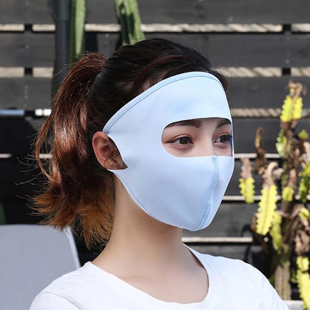 Летние маска от солнца заячьи уши с ледяная шелковая унисекс мотоцикле из