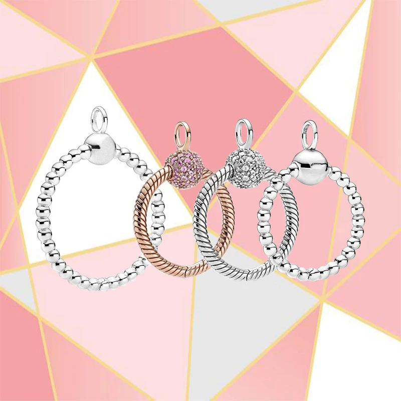 

Fall 2020 New Fashion High Quality 1:1 Shiny O-shaped Polished Beaded Women's Original Diy Romantic Pendant Necklace