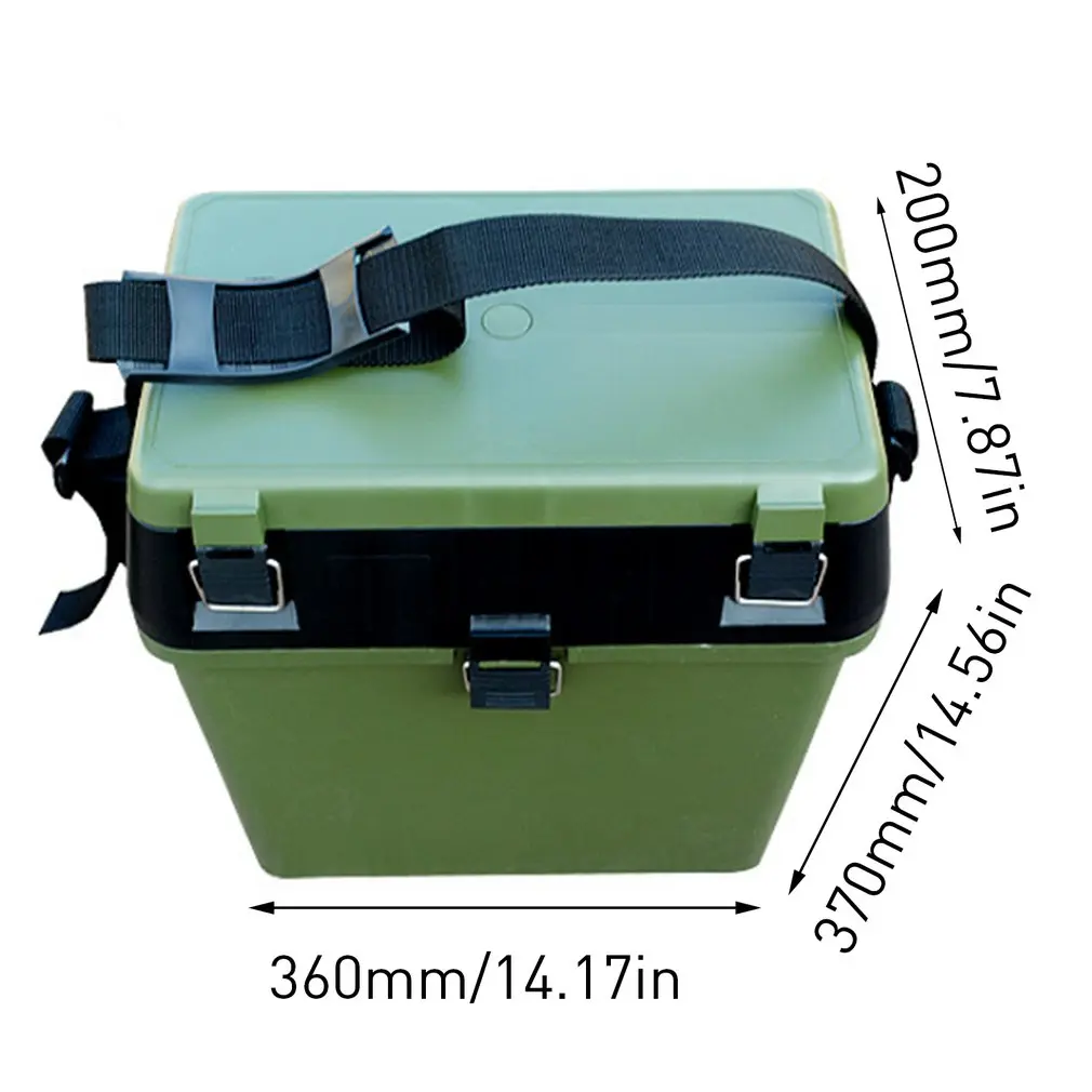 36*37*20cm Big Capacity Fishing Tackle Box High Quality Portable Live Camping Seat Belt Buckle Design | Спорт и развлечения