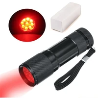 mini red light flashlight 9led 670nm against deterioration of eyesight powerful red torch star tactical flashlight