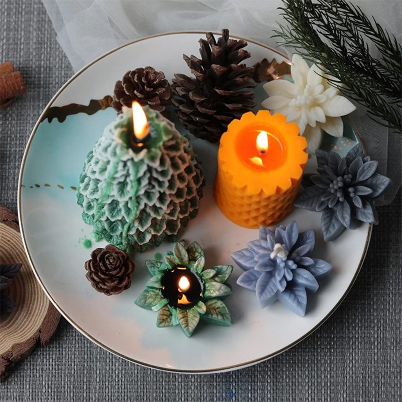 

Creative Flower Candle Making DIY Silicone Mould for DIY Handmade Wax Mold