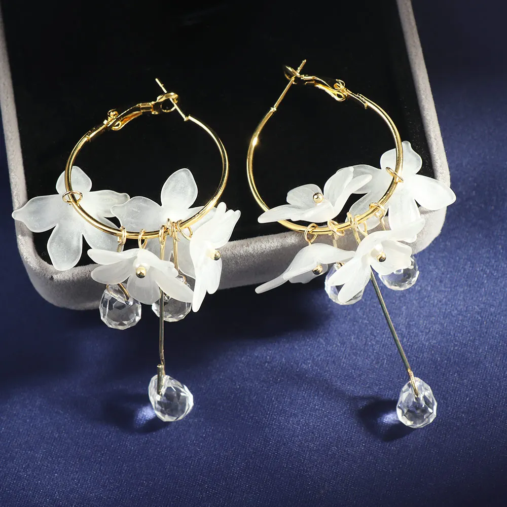 Модные Акриловые серьги подвески в форме капли воды для женщин и девушек длинные