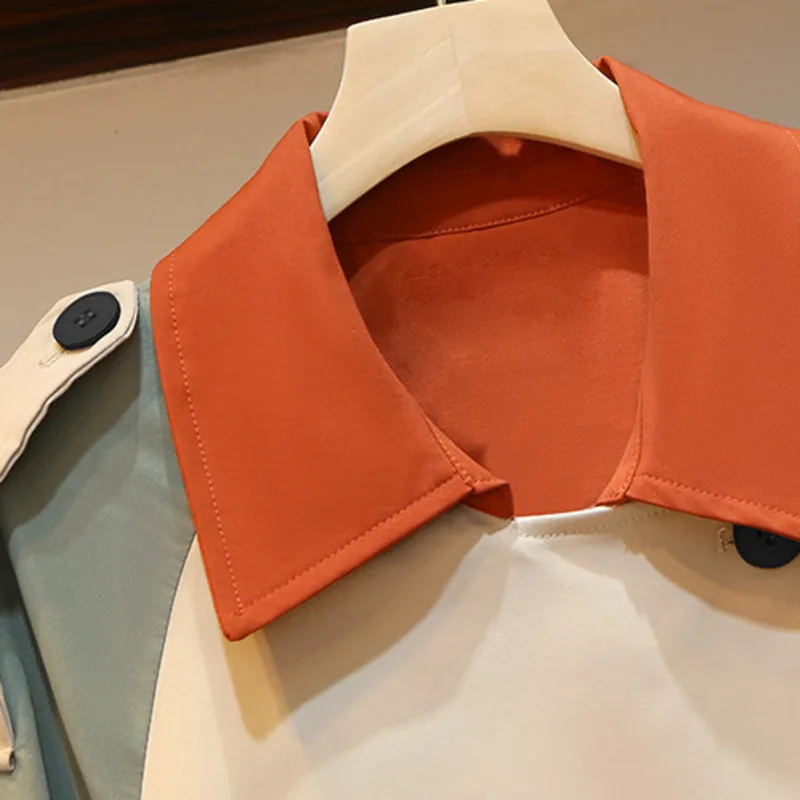 Женский Повседневный тонкий Тренч винтажное длинное пальто большого размера