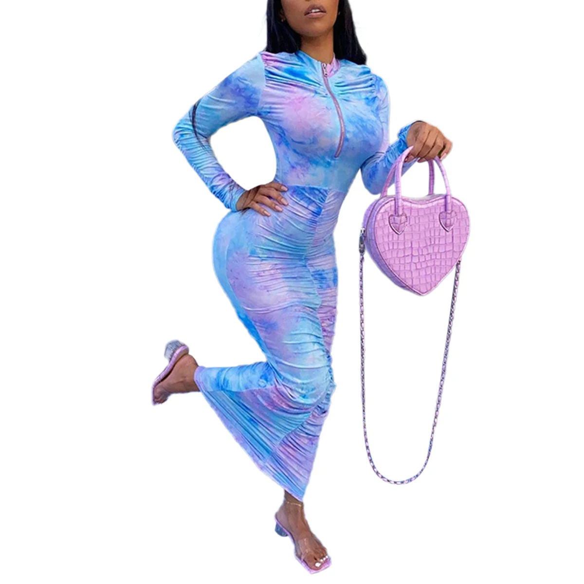 

2020 Women Dress Autumn Long Sleeve Midi Dresses Casual Pleated Clothes Streetwear Ladies Clothing Womens Dresses Vestido Mujer