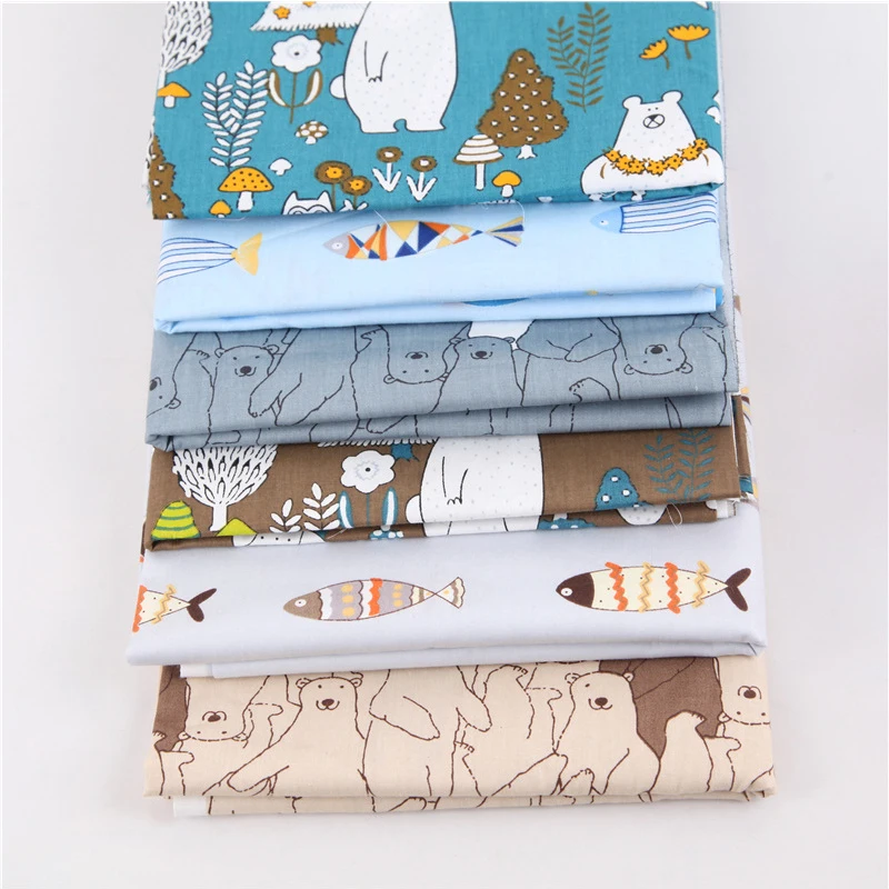 Швейная ткань из хлопка для квилтинга напечатанная цветная ручная работа шитье