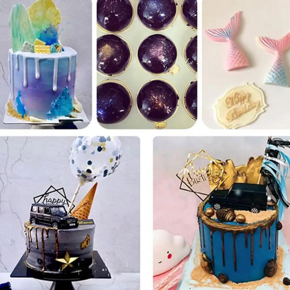 

1 Baking Cake Decoration Gold Powder Silver Powder 5g Bottled Pastry Fondant Chocolate Decoration