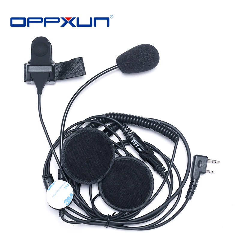 

Helmet Headset 2 Pin PTT Motorcycle Headphone For Walkie Talkie Kenwood Baofeng Puxing Ham Radio Two Way