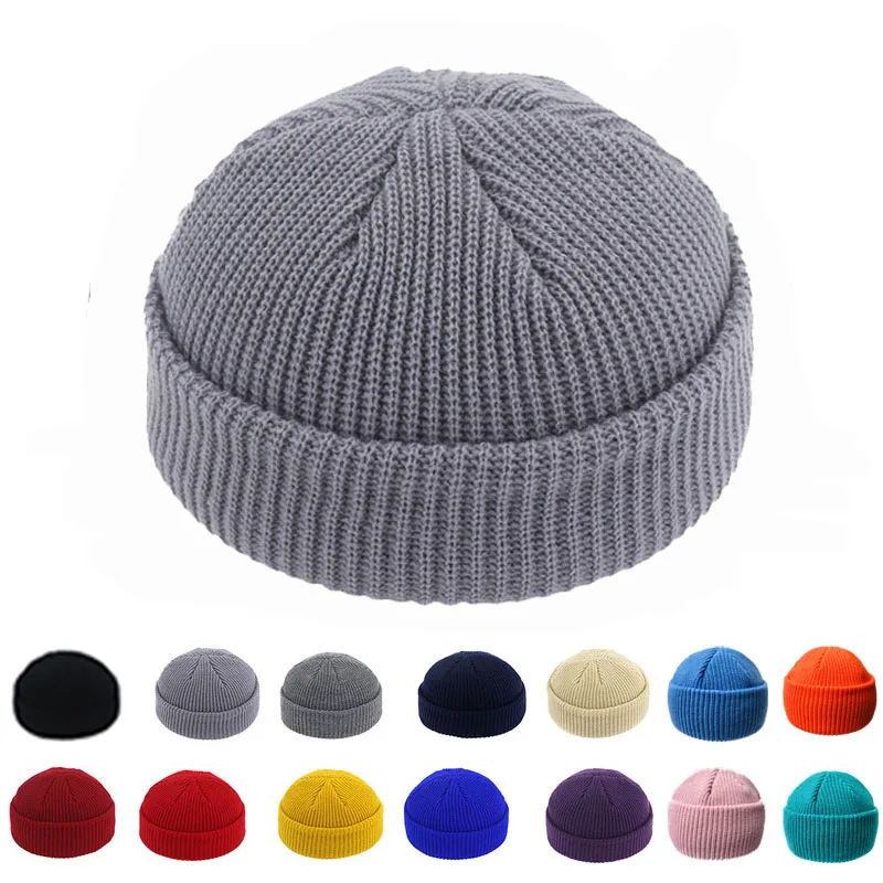 Вязаная кепка без полей для мужчин и женщин мужская шапка Docker Leon harbot дышащая