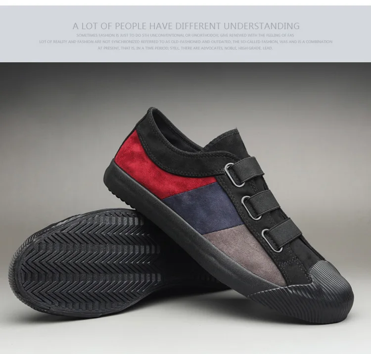 Fashion Men's Flats Men Casual Shoes Trainers Walking Breathable Loafers Driving Classic Black Gray Canvas Sneakers A11-54
