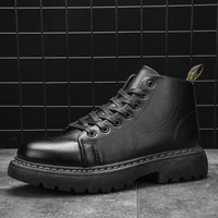 high quality leather casual shoes ankle boots outdoor waterproof men boots outdoor working sneakers men dress shoes