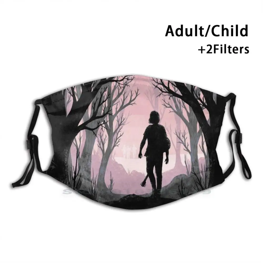 

Tlou часть 2 многоразовая маска для лица в стиле Элли в лесу с фильтрами для детей последняя из американских видеоигр для геймеров Playstation Ps4