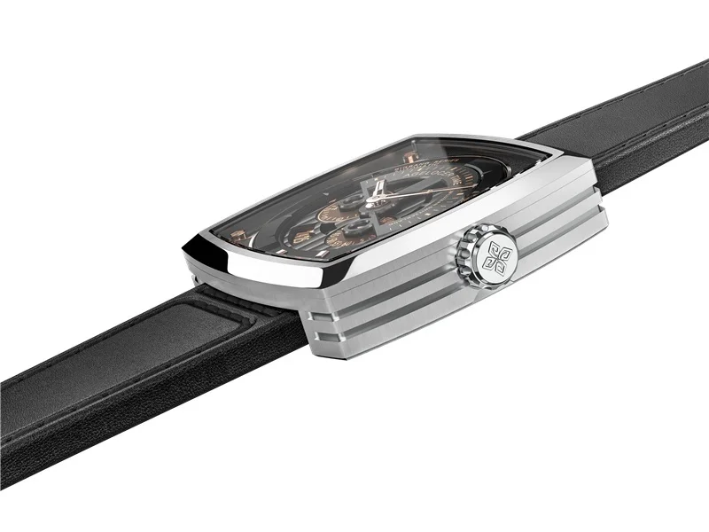 

AGELOCER Mens Automatic Movement Mechanical Luxury Dress Watch With Steampunk style