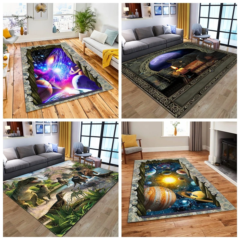 3D ковер с рисунком планеты напольный коврик для гостиной Детский ползания
