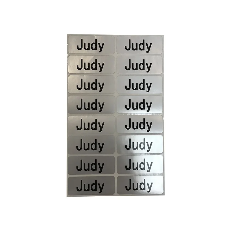 

Персонализированная серебряная наклейка PP&YY