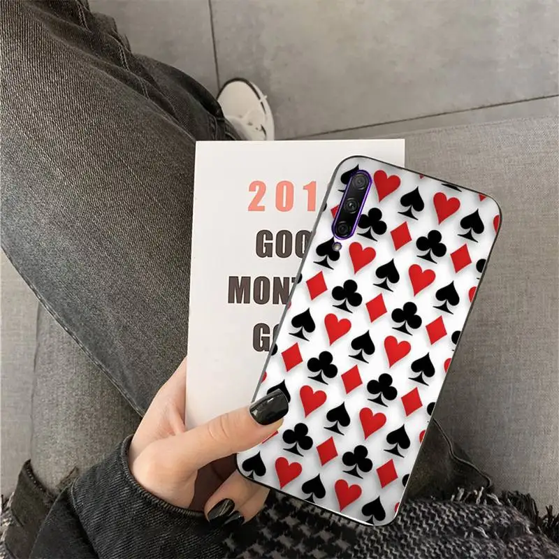 

FHNBLJ PLAYING CARD Phone Case For Huawei Y6 7prime 9prime Y5 2019 Y5 Y6Prime 2018 Nova 3E mate10 20lite 20Pro funda case