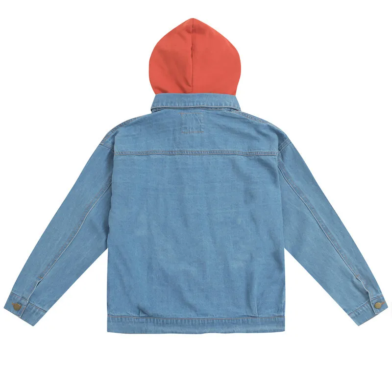 Осенняя винтажная джинсовая куртка для женщин в стиле Харадзюку Bf Свободные