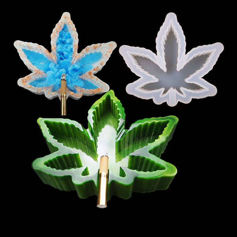 DIY Weed Ashtray Silicon Mold for UV Resin Epoxy Home Decorations Craft Maple Leaf Mold