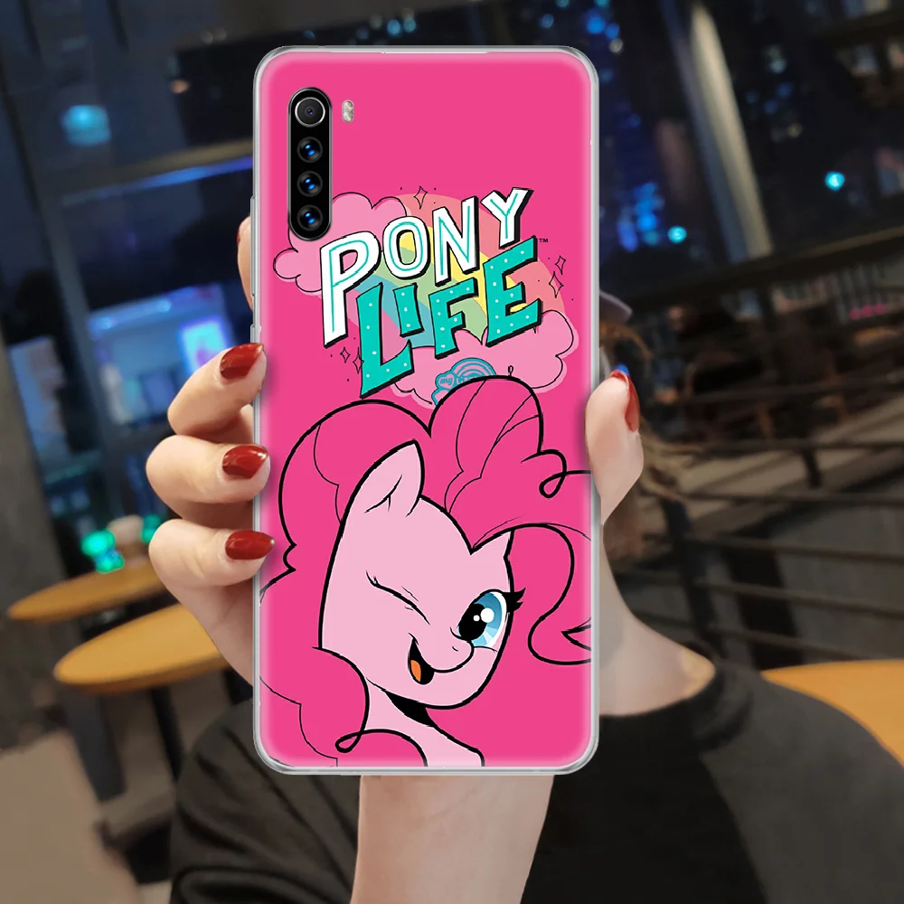 

cute cartoon My Little Pony Phone Case cover For XIAOMI Redmi Note 3 4 4X 5 6 7 8 9 Pro T S max transparent hoesjes fashion
