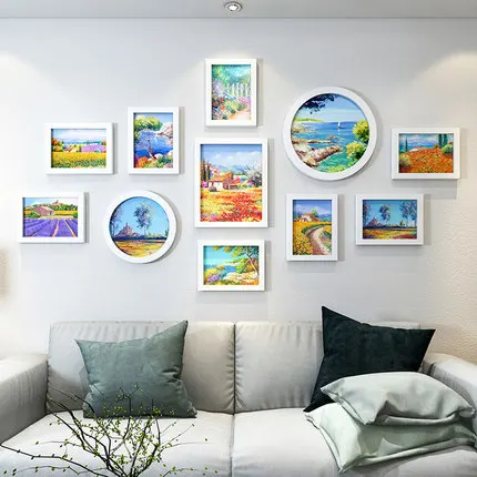 Скандинавские фото настенные украшения 11 шт./компл. черно-белая ретро фоторамка