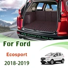 Для Ford Ecosport 2018 2019 коврик для заднего багажника полностью закрытый коврик для багажника автомобиля пыленепроницаемый автомобильный напольный аксессуар для багажника
